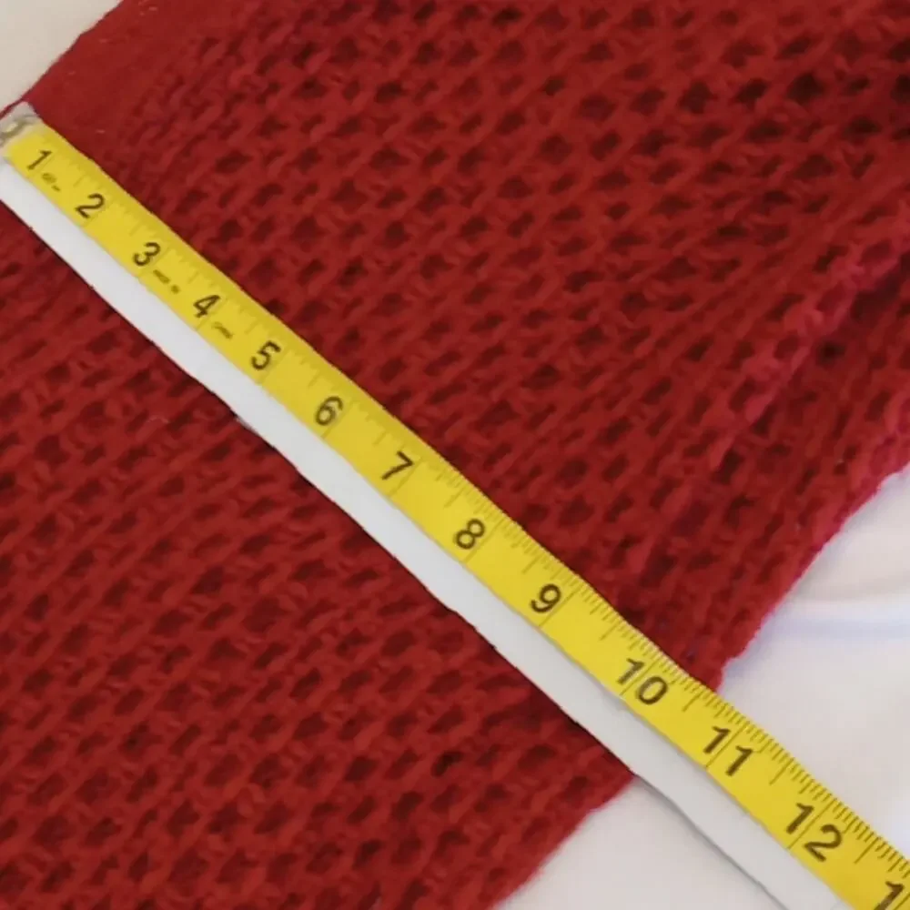 Modena Women's Knitted Elegant Red Knit Scarf. Winter,Warm,Versatile